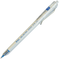 Pix cu mecanism de 0.5 MM, cu gel, fara grip de cauciuc, GP2691, mina albastra, transparent, 14.5 CM